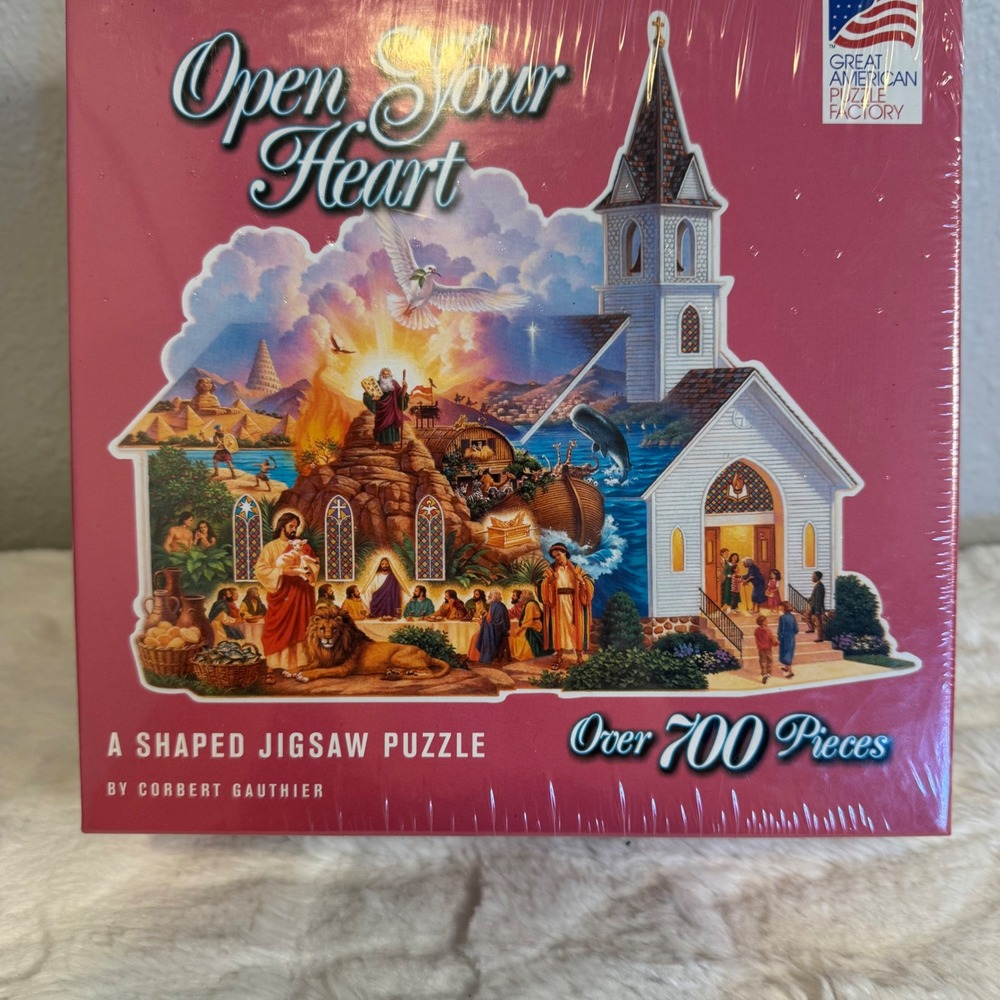 Great American Puzzle Factory Open Your Heart Bible Stories Shaped Puzzle 700 Pc